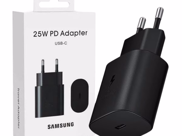 Samsung 25W PD Super Fast 2-pin USB-C Travel Adapter for fast charging compatible with Samsung Galaxy phones